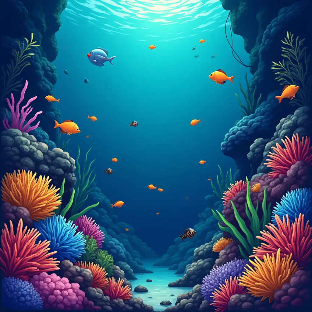 betwinner fishing underwater cartoon scene